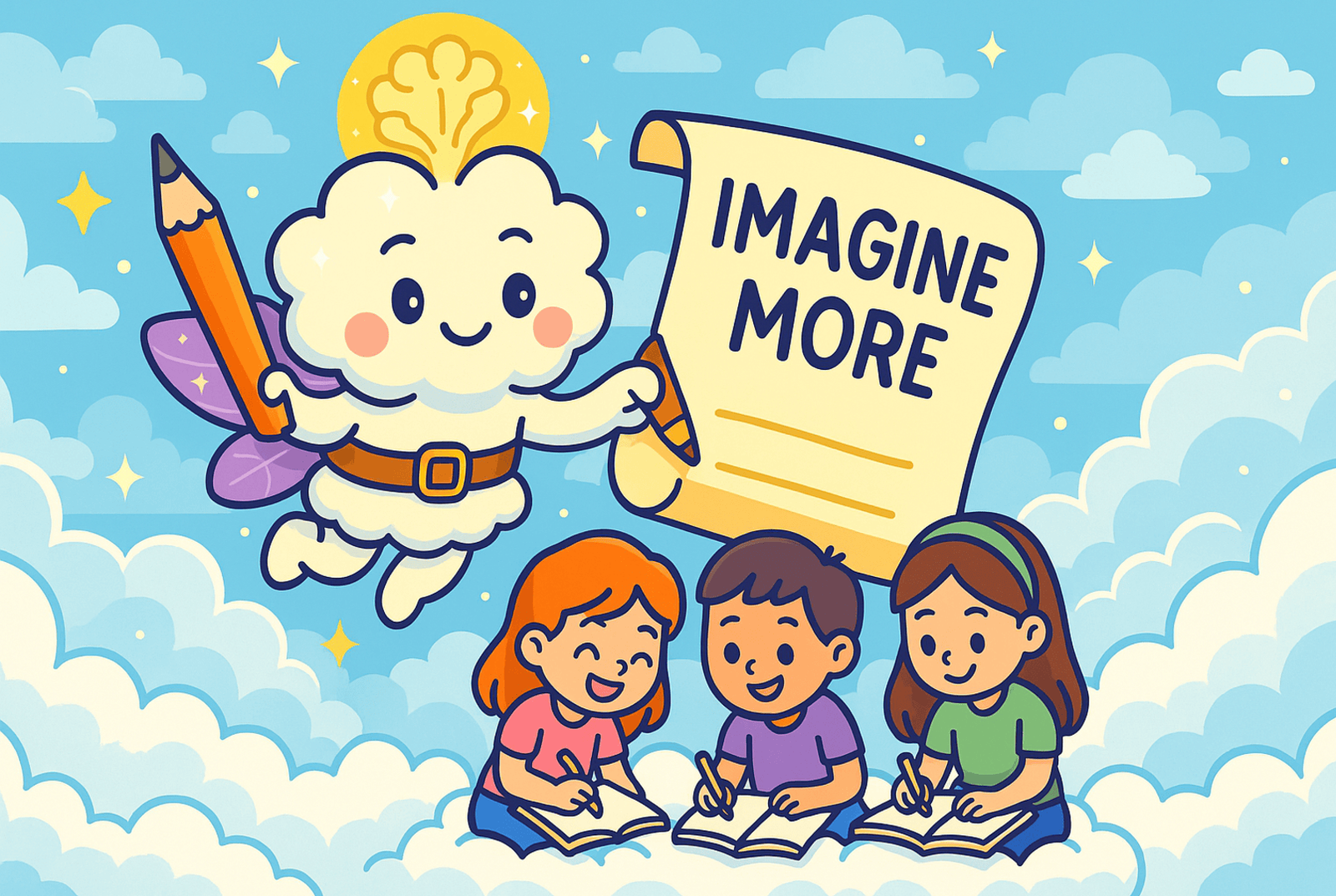 Child writing illustration